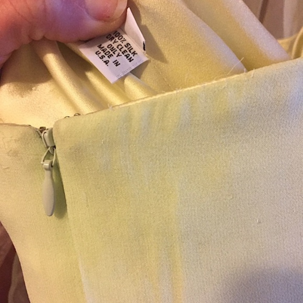 Shawn Ray Fons Light Green Silk Gown - Picture 3 of 4